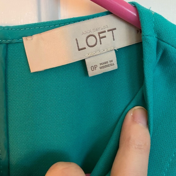 Last Chance Loft Teal Peplum Dress - Picture 5 of 6